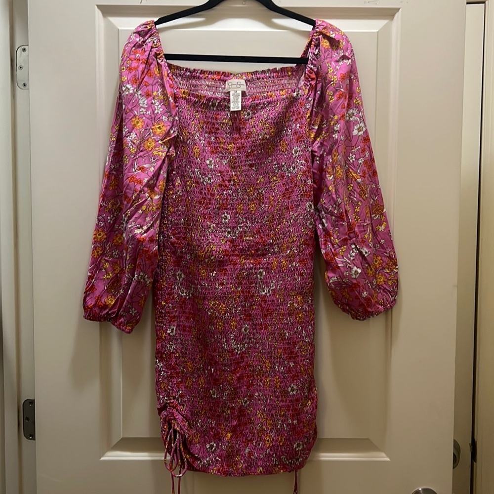 Jessica Simpson pink floral dress.